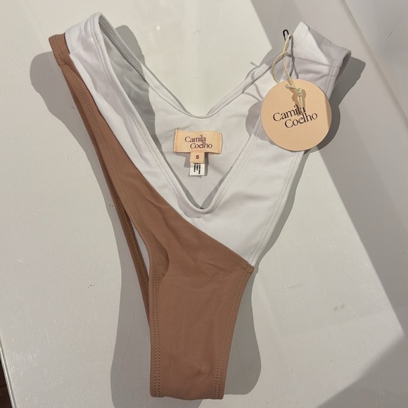 NWT Camila Coelho Rumba Bottom in White and Nude - Size Small - Picture 5 of 5